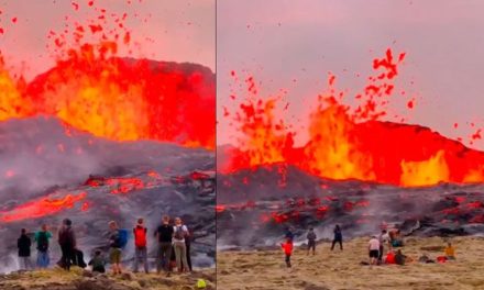 Turistas acuden a ver los ríos de lava tras erupción en Islandia