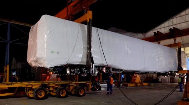 Sale el primer convoy del Tren Maya desde Hidalgo hacia Cancún