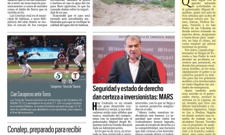 Portada RCG Carbonífera [13 de agosto de 2023] Río Sabinas se tiñe de marrón; alertan por contaminación; Transporte de personal choca y deja 3 heridos y más…