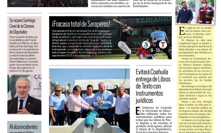 Portada RCG Carbonífera [15 de agosto de 2023] Vivirá Sabinas Fiestas Grandes 2023; viudas de Pasta de Conchos se sienten engañadas por CFE y más…
