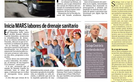 Portada RCG Carbonífera [22 de agosto de 2023] Se suma otro suicidio en Sabinas; hedor causa movilización de bomberos y más…
