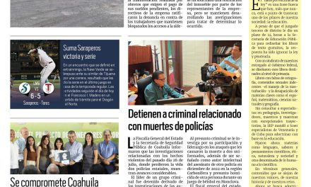 Portada RCG Centro [2 de agosto de 2023] Demanda AHMSA a sus obreros; detenido intenta quitarse la vida y más…
