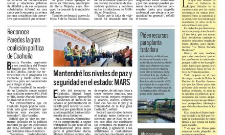 Portada RCG Centro [4 de agosto de 2023] AHMSA se deslinda de accidentes; No se concretan apoyos a empleados y más…