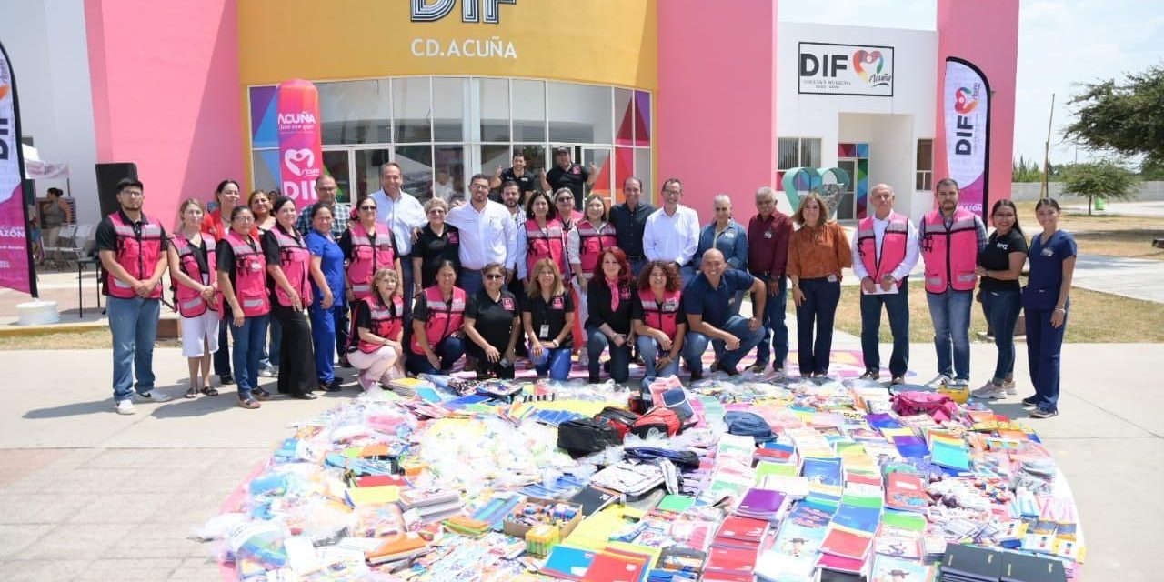 Recolectan miles de útiles escolares en Acuña