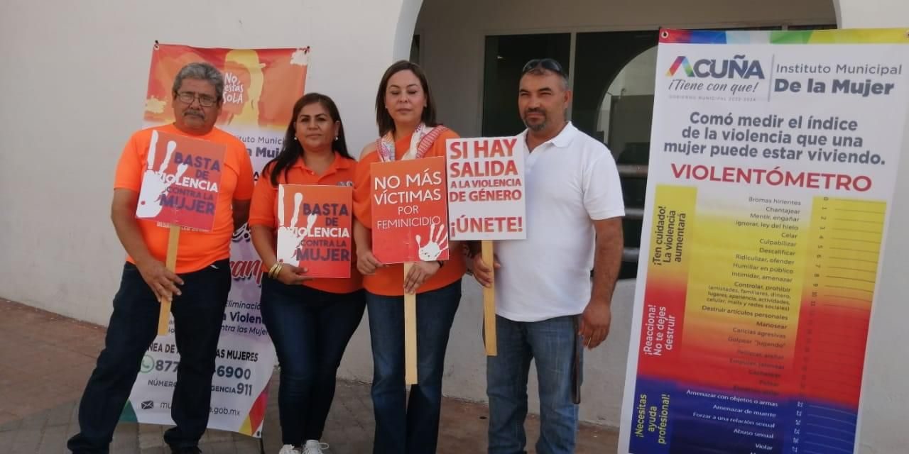 Acuña se suma a prevención de violencia contra la mujer