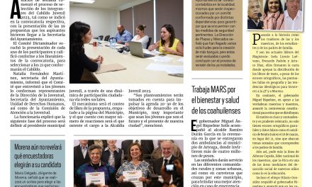 Portada RCG Lagunera [16 de agosto de 2023] Arranca proceso de selección de Cabildo Juvenil; certifican a más motociclistas en manejo seguro y más…