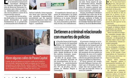 Portada RCG Media [2 de agosto de 2023] Se compromete Coahuila con la conservación natural; detienen a criminal relacionado con muertes de policías y más…