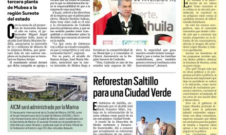 Portada RCG Media [9 de agosto de 2023] Resaltan fortaleza de la economía de Coahuila; reforestan Saltillo para una Ciudad Verde y más…