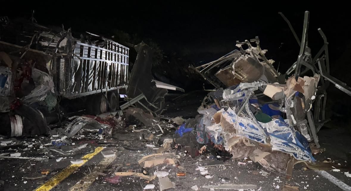 Trágico accidente entre tráiler y autobús  en la autopista Tehuacán-Oaxaca deja varios muertos y heridos