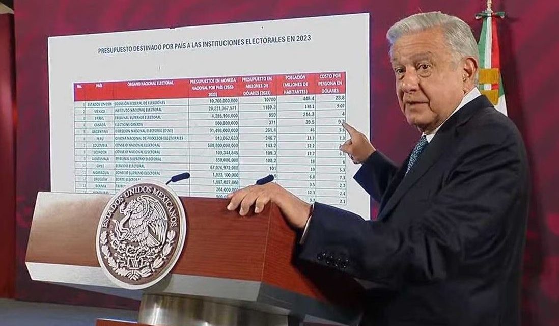Para AMLO es excesivo el presupuesto del INE y afirma que se podrían ahorrar 10 mil mdp