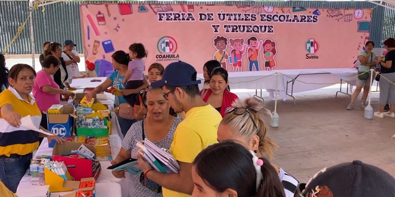 Realiza PRI Feria de útiles escolares a bajo costo en Saltillo