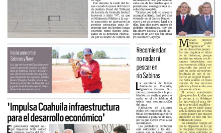 Portada RCG Carbonífera [5 de septiembre de 2023] Exoneran al maestro Alain de cargos de abuso sexual; darán solución a problemáticas en telesecundaria y más…