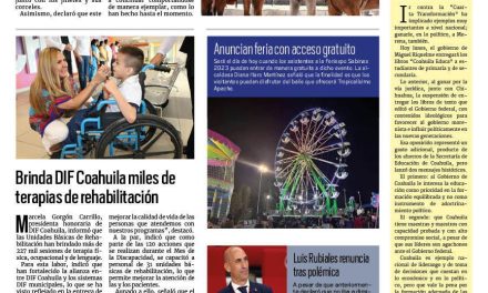 Portada RCG Carbonífera [11 de septiembre de 2023] Llegarán más empleos a San Juan de Sabinas; saldo blanco en Gran Cabalgata de Sabina y más…