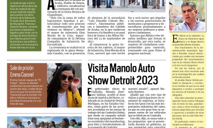 Portada RCG Fronteriza [14 de septiembre de 2023] Recuerdan a los Niños Héroes; afecta informalidad laboral mayormente a mujeres y más…