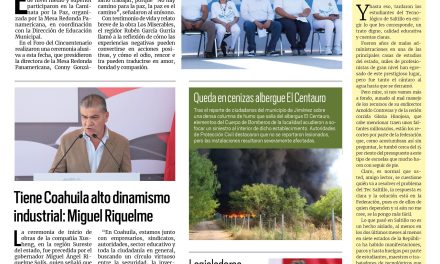Portada RCG Fronteriza [22 de septiembre de 2023] Realizan marcha a favor de la paz mundial; hacen descuento del 50% en verificación vehicular y más…