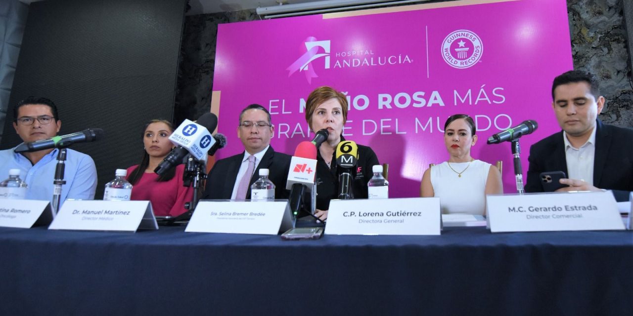 Buscan formar el moño rosa más grande del mundo en Torreón