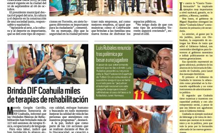 Portada RCG Lagunera [11 de septiembre de 2023] Inaugura alcalde la muestra CowParade LALA 2023; reportan avances en obra del nuevo Centro de Justicia Municipal y más…
