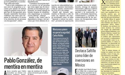 Portada RCG Media [4 de septiembre de 2023] Inicia DIF Coahuila acciones por Mes de la Discapacidad; Pablo González, de mentira en mentira y más…