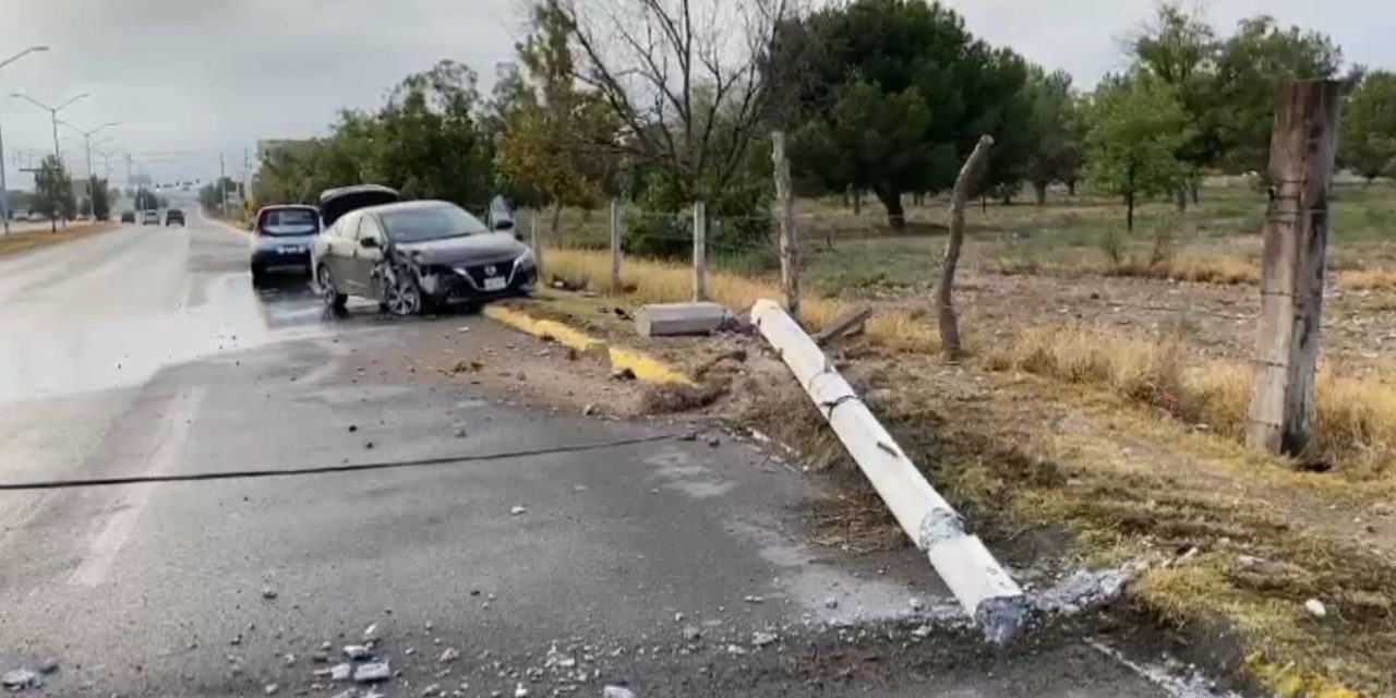 Derriba un poste al norte de Saltillo