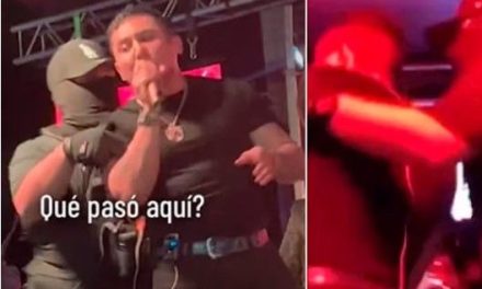 Personal de seguridad baja a Edwin Luna en medio de un concierto por la presencia de gente armada