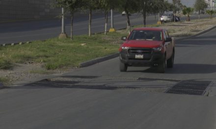 Rejillas en mal estado en Ramos Arizpe