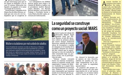 Portada RCG Centro [5 de octubre de 2023] Piden obreros de AHMSA que Federación pague su finiquito; alistan eventos por el Mes de la Lucha Contra el Cáncer de Mama y más…