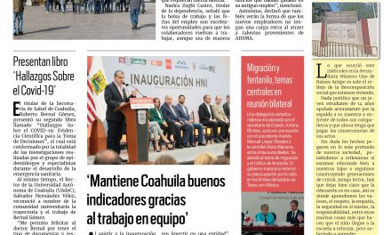 Portada RCG Centro [6 de octubre de 2023] Apoyará Secretaría del Trabajo a colaboradores de AHMSA; colocarán mallas en las escuelas y más…