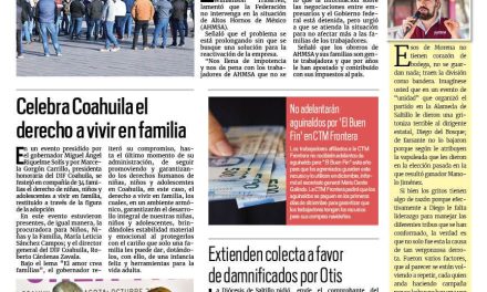 Portada RCG Centro [29 de octubre de 2023] Sin avances en negociaciones de AHMSA; Invitan al desfile ‘Entre dos mundos’ en Monclova y más…
