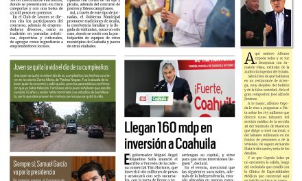 Portada RCG Fronteriza [24 de octubre de 2023] Culmina el tercer Concurso de Parrilleros en Acuña; buscan prevenir embarazos adolescentes en Acuña y más…