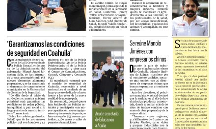 Portada RCG Fronteriza [25 de octubre de 2023] Reconocen a médicos por su trayectoria profesional; inicia el Festival de las Artes y más…