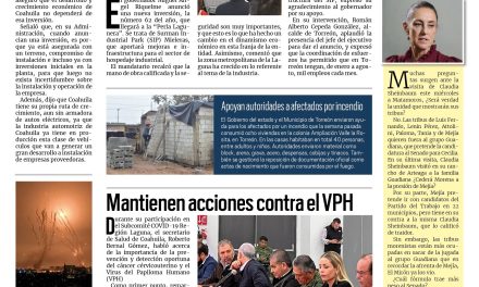 Portada RCG Lagunera [10 de octubre de 2023] Anuncia MARS inversión 62 del año; darán taller de maquillaje artístico y más…
