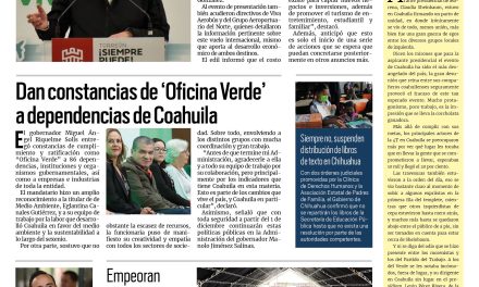 Portada RCG Lagunera [12 de octubre de 2023] Llegará a Torreón nueva ruta aérea internacional; obsequia la NASA 10 mil lentes para ver el eclipse y más…