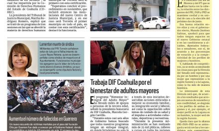 Portada RCG Laguna [ 30 de octubre de 2023] Capacitan a personal del Tribunal de Justicia Municipal; Ayuntamiento regula a lavacoches de la Alameda y más…