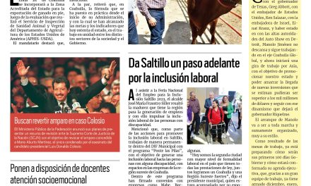 Portada RCG Media [14 de octubre de 2023] Consigue Coahuila acreditación para exportar ganado; Realizan en Saltillo Feria de la Salud Mental y más…
