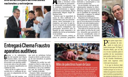 Portada RCG Media [15 de octubre de 2023] Coahuila, estado con desarrollo económico permanente; Miguel Riquelme; Entregará Chema Fraustro aparatos auditivos a 500 saltillenses y más…