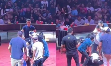 Video: Brincos Dieras fue tackleado por un fanático en pleno show