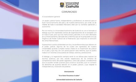 UAdeC se  solidariza con el Poder Judicial