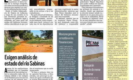 Portada RCG Carbonífera [ 03 de noviembre de 2023] Inician MARS y Manolo proceso de entrega-recepción; abandonan a menor en panteón y más…