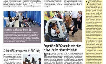 Portada RCG Carbonífera [13 de noviembre de 2023] Crece economía de Sabinas durante el 2023; realizarán más estudios al río Sabinas y más…