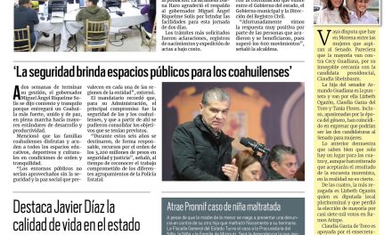 Portada RCG Carbonífera [16 de noviembre de 2023] Realizan más de 600 trámites del Registro Civil; refuerzan labores de pavimentación y más…