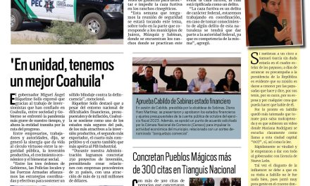 Portada RCG Carbonífera [26 de noviembre de 2023] Refuerzan medidas contra caza furtiva; Encuentran cadáver en las vías de Sabinas y más…