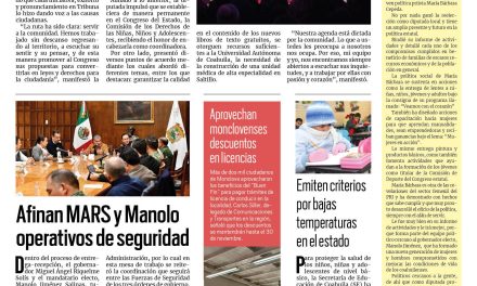 Portada RCG Centro [23 de noviembre de 2023] Presenta María Bárbara Cepeda informe legislativo y de gestión; investigan encubrimiento de crimen en Monclova y más…