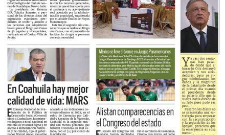 Portada RCG Fronteriza [5 de noviembre de 2023] Realiza DIF Acuña Bingo con Causa; Continúa rehabilitación de escuelas y más…