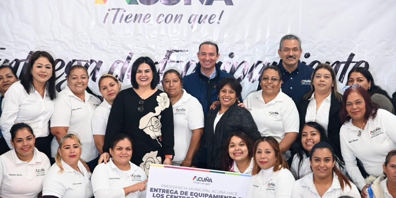 Entrega alcalde equipo a centros comunitarios de Acuña