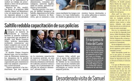 Portada RCG Media [27 de noviembre de 2023] Trabajó DIF Coahuila seis años por adultos mayores; Saltillo redobla capacitación de sus policía y más…