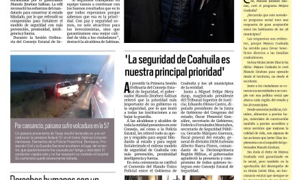 Portada RCG Carbonífera [7 de diciembre de 2023] Sabinas se suma a esfuerzos para blindar Coahuila; Realizan la Expo Emprende en la UTRC y más…