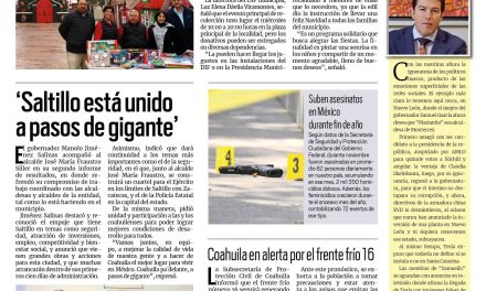 Portada RCG Carbonífera [14 de diciembre de 2023] Invitan a ciudadanía a participar en ‘Juguetón 2023’; Apoyan tradiciones decembrinas y más…