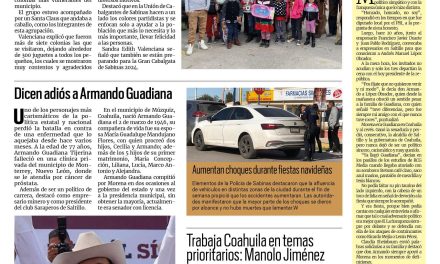 Portada RCG Carbonífera [27 de diciembre de 2023] Cabalgantes llevan juguetes a los niños; fomentan boxeo en Nueva Rosita y más…