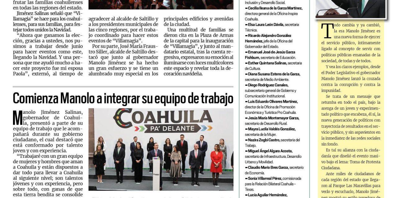Portada RCG Centro [3 de diciembre de 2023] Enciende Manolo ‘Villamagia’ en las cinco regiones; Piden no caer en fraudes al regularizar vehículos y más…