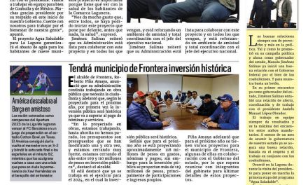 Portada RCG Centro [22 de diciembre de 2023] Pactan Manolo Jiménez y AMLO trabajo en equipo; crece esperanza entre obreros de AHMSA para volver a trabajar y más…